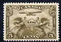 Canada 1928 Air 5c olive-brown lightly mounted SG274, stamps on 