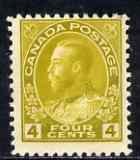 Canada 1922-31 KG5 4c olive fine mtd mint SG 249, stamps on , stamps on  kg5 , stamps on 