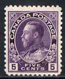 Canada 1922-31 KG5 5c violet mtd mint SG 250, stamps on , stamps on  stamps on , stamps on  stamps on  kg5 , stamps on  stamps on 