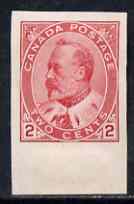 Canada 1903-12 KE7 2c carmine imperf marginal single with flaw on Kings Head, as SG177a, stamps on , stamps on  ke7 , stamps on 