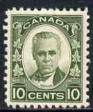 Canada 1931 Cartier 10c olive fine mtd mint SG 312, stamps on , stamps on  stamps on canada 1931 cartier 10c olive fine mtd mint sg 312