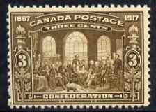 Canada 1917 50th Anniversary of Confederation 3c brown unmounted mint SG244/5, stamps on 