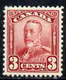Canada 1928-29 KG5 3c lake mtd mint SG277, stamps on , stamps on  kg5 , stamps on 