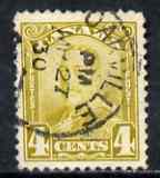 Canada 1928-29 KG5 4c olive used SG278, stamps on , stamps on  kg5 , stamps on 