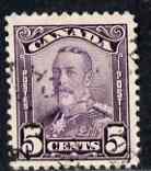 Canada 1928-29 KG5 5c violet used SG279, stamps on , stamps on  kg5 , stamps on 