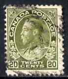 Canada 1911-22 KG5 20c olive used SG212/3, stamps on , stamps on  stamps on , stamps on  stamps on  kg5 , stamps on  stamps on 