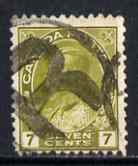 Canada 1911-22 KG5 7c olive used SG 208, stamps on , stamps on  kg5 , stamps on 