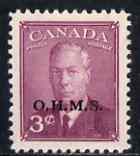 Canada 1949-50 KG6 Official 3c purple opt'd OHMS unmounted mint SG O174, stamps on , stamps on  kg6 , stamps on 