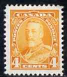 Canada 1935 KG5 4c yellow mtd mint SG344, stamps on , stamps on  kg5 , stamps on 