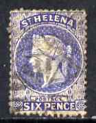 St Helena 1864-73 QV Crown CC P12.5 6d dull blue used but some faults SG16, stamps on , stamps on  stamps on , stamps on  stamps on  qv , stamps on  stamps on 
