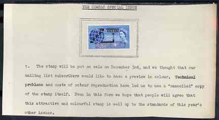 Great Britain 1963 Opening of COMPAC (Telephone Cable) on part PO Bulletin hand stamped CANCELLED, stamps on , stamps on  stamps on great britain 1963 opening of compac (telephone cable) on part po bulletin hand stamped cancelled