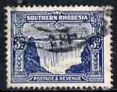 Southern Rhodesia 1931-37 KG5 3d Falls used SG18, stamps on , stamps on  kg5 , stamps on 