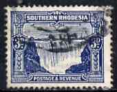 Southern Rhodesia 1931-37 KG5 3d Falls used SG18, stamps on , stamps on  stamps on , stamps on  stamps on  kg5 , stamps on  stamps on 