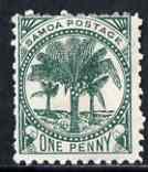 Samoa 1886-1900 Palm Trees 1d green mtd mint SG 58, stamps on 