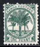 Samoa 1886-1900 Palm Trees 1d green mtd mint SG 58