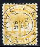 Samoa 1886-1900 Palm Trees 2d yellow used SG 59, stamps on , stamps on  stamps on samoa 1886-1900 palm trees 2d yellow used sg 59