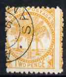 Samoa 1886-1900 Palm Trees 2d orange used SG 59a, stamps on 