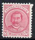 Samoa 1886-1900 King 2.5d rose mtd mint SG 60, stamps on , stamps on  stamps on samoa 1886-1900 king 2.5d rose mtd mint sg 60