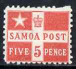 Samoa 1894-1900 Samoa Post 5d mtd mint SG 71/72, stamps on 