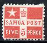 Samoa 1894-1900 Samoa Post 5d mtd mint SG 71/72