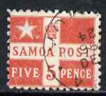 Samoa 1894-1900 Samoa Post 5d used SG 71/72, stamps on 