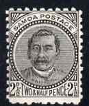 Samoa 1896 King 2.5d black mtd mint SG 81, stamps on 