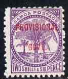 Samoa 1899-1900 Provisional Govt 2s6d reddish purple mtd mint SG 97, stamps on 