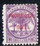 Samoa 1899-1900 Provisional Govt 2s6d reddish purple mtd mint SG 97, stamps on , stamps on  stamps on samoa 1899-1900 provisional govt 2s6d reddish purple mtd mint sg 97