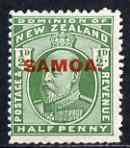 Samoa 1914-15 KE7 1/2d mounted mint SG 115, stamps on , stamps on  ke7 , stamps on 
