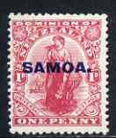 Samoa 1914-15 Dominion 1d mtd mint SG 116, stamps on 