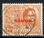 Samoa 1920 Victory 1.5d used SG 145, stamps on 