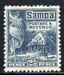 Samoa 1921 Native Hut 2.5d grey-blue P14 x 13.5 mtd mint SG 157, stamps on , stamps on  stamps on samoa 1921 native hut 2.5d grey-blue p14 x 13.5 mtd mint sg 157