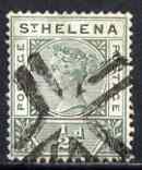St Helena 1890-97 QV Key Plate 1/2d fine used with selected cork cancel SG46, stamps on , stamps on  qv , stamps on 