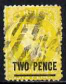 St Helena 1864-73 QV Crown CC P12.5 2d yellow (thick bar) fine used SG10, stamps on , stamps on  stamps on , stamps on  stamps on  qv , stamps on  stamps on 