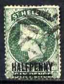St Helena 1884-94 QV Crown CA 1/2d green (14mm) fine used with selected cork cancel SG36, stamps on , stamps on  qv , stamps on 