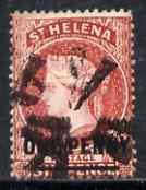 St Helena 1884-94 QV Crown CA 1d red fine used with selected cork cancel SG37/8, stamps on , stamps on  stamps on , stamps on  stamps on  qv , stamps on  stamps on 