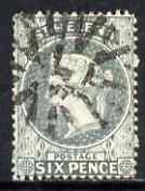 St Helena 1884-94 QV Crown CA 6d fine used with selected cork cancel SG44, stamps on , stamps on  qv , stamps on 