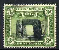 Tonga 1897 Trilith 3d used wmk upright SG44 , stamps on , stamps on  stamps on tonga 1897 trilith 3d used wmk upright sg44 