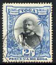 Tonga 1897 King George II 2.5d used wmk s/ways SG43b, stamps on 