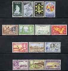 Tonga 1953 definitive set complete 1d to A31 used SG 101-14, stamps on , stamps on  stamps on tonga 1953 definitive set complete 1d to \a31 used sg 101-14