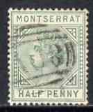 Montserrat 1884-85 QV 1/2d green CA fine used with A08 cancel SG7, stamps on , stamps on  stamps on , stamps on  stamps on  qv , stamps on  stamps on 