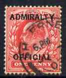 Great Britain 1903 KE7 Admiralty Official 1d fine used SG O102, stamps on , stamps on  ke7 , stamps on 