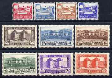 Syria 1940 Postage set of 10 unmounted mint SG 341-50, stamps on , stamps on  stamps on syria 1940 postage set of 10 unmounted mint sg 341-50