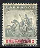 Barbados 1905 QV Seal of Colony 1/4d MCA used SG 135, stamps on , stamps on  qv , stamps on 