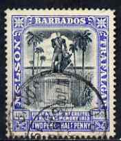 Barbados 1907 Nelson Centenary 2.5d MCA fine used SG 162, stamps on , stamps on nelson