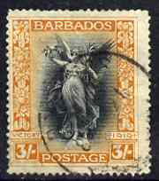 Barbados 1920-21 Victory MCA 3s used SG 211, stamps on , stamps on  stamps on barbados 1920-21 victory mca 3s used sg 211