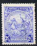 Barbados 1925-35 KG5 Badge 2.5d P13.5 x 12.5 Script used SG 233ab, stamps on , stamps on  stamps on , stamps on  stamps on  kg5 , stamps on  stamps on 