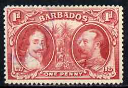Barbados 1927 KG5 Tercentenary 1d used SG 240, stamps on , stamps on  stamps on , stamps on  stamps on  kg5 , stamps on  stamps on 