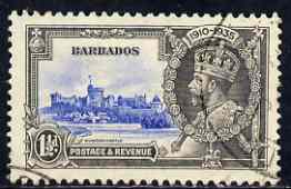 Barbados 1935 KG5 Silver Jubilee 1.5d used SG 242, stamps on , stamps on  kg5 , stamps on silver jubilee, stamps on castles