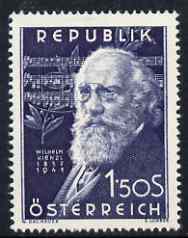 Austria 1951 Wilhelm Kienzl lightly mtd mint SG 1232, stamps on , stamps on  stamps on austria 1951 wilhelm kienzl lightly mtd mint sg 1232